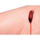 3B Scientific 1023106 Hemorrhage Control Leg Trainer - Light Skin Tone, Small Wound Close-Up View