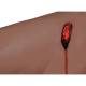 3B Scientific 1023314 Hemorrhage Control Leg Trainer - Dark Skin Tone, Small Wound Close-Up View