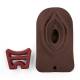 3B Scientific 1023329 Episiotomy and Suturing Trainer - Dark Skin Tone, Front View with Base