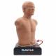 3B Scientific 1024553 SAM4 Adult Auscultation Manikin Light Skin Tone - 360° Rotating Base facilitates demonstration and examination for multiple users.