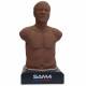 3B Scientific 1025087 SAM4 Adult Auscultation Manikin Dark Skin Tone - Front View with Auscultation Point