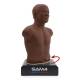 3B Scientific 1025098 SAM4 Plus Auscultation Manikin, Dark Skin Tone - 360° Rotating Base facilitates demonstration and examination for multiple users.