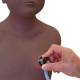 3B Scientific 1025487 PAT4 Pediatric Auscultation Manikin, Dark Skin Tone - Examining LED-Lit Auscultation Point (Stethoscope is Not Included)