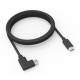 Compulocks 10FTALLUSBCB USB-C Cable with One Right-Angle Connector - 10 Ft, Black, Coiled Right Angle View