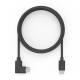Compulocks 10FTALLUSBCB USB-C Cable with One Right-Angle Connector - 10 Ft, Black, Coiled Top Down View