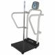 Health o Meter 1100KL-EHR Series Bariatric Digital Platform Scale with Extra Wide Handrails, Digital Height Rod - Kilograms and Pounds (Height Rod in Home Position)