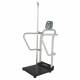Health o Meter 1100KL-EHR Series Bariatric Digital Platform Scale with Extra Wide Handrails, Digital Height Rod - Kilograms and Pounds (Height Rod Fully Extended)