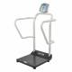 Health o Meter 1100 Series Bariatric Digital Platform Scale with Extra Wide Handrails - Tilted Left