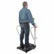 1100 Series Health o Meter Bariatric Digital Platform Scale with Extra Wide Handrails - With Patient Standing Front View