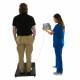 Health o Meter 1110 Series High-Capacity Remote Display Digital Scale with Large Base - With Patient Weight Being Measured