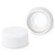 Globe Scientific 111671W White Screw Caps with O-Ring for use with Microtubes