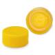 Globe Scientific 111671Y Yellow Screw Caps with O-Ring for use with Microtubes