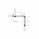 Waldmann 113686000-00753168 ALD LED Task Light with 31" Double Arm, Table Clamp Mounted - Dimensions in Millimeter