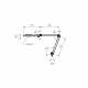 Waldmann 113713000-00805255 TEVISIO LED Magnifier Light with 3.5+8 Diopter, Pin Mount Table Clamp, 31" Arm - Dimensions in Millimeter