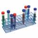 Heathrow Scientific 120761 Coated Wire Rack Fits 13-16mm Tubes, 48-Well, 4x12 Array, Blue Rack (Test Tubes NOT included)