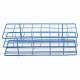 Heathrow Scientific 120769 Coated Wire Rack - Fits 20-25mm Tubes, 24-Well, 3x8 Array, Blue