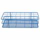 Heathrow Scientific 120771 Blue Coated Wire Rack - Fits 30-40mm Tubes, 3x8 Array, 24-Well