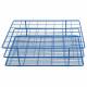 Heathrow Scientific 120772 Blue Coated Wire Rack - Fits 30-40mm Tubes, 6x8 Array, 48-Well