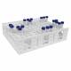 Heathrow Scientific 120834 Mega Racks Tube Rack for 18-20mm Tubes - White (Test Tubes NOT included)