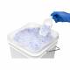 Heathrow Scientific Polystyrene Sampling Scoop - 250mL (8oz) is shown in use with a filled bucket, which is NOT included.