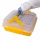 Heathrow Scientific 120928 DuraPorter® XL High-Capacity Sample Transport Tote, Yellow - Being Held (Tubes are Sold Separately)