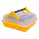 Heathrow Scientific 120928 DuraPorter® XL High-Capacity Sample Transport Tote - Yellow (Tubes are Sold Separately)