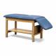 Clinton 1288-27 Classic Space Saver Table with Flat Top and Leg Rest, Wedgewood Upholstery - Angled at 41°