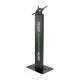 Compulocks 140B200LBPB Floor Stand with Brandable Panel for Samsung 32" E-Paper Signage - Black, Left Angle View