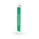 Compulocks 140WLBPW Floor Stand with Brandable Panel for 32" Displays - White, Left Angle View