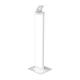 Compulocks 140WLK01-US Floor Stand with Brandable Panel and Lighting Kit - White, Left Angle View