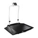 350-10-3 Series Rice Lake Dual-Ramp Wheelchair Scale with Integrated Handrail, Right Angle View