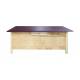 CanDo® 15-1083 Fixed Height Hardwood Treatment Table with Flat Top and Enclosures