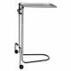 Blickman Model 1510 Chrome Double-Post Mayo Stand with Stainless Steel Tray