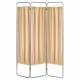 Economy 3 Section Folding Screen Frame SKU 153093 Shown with Optional Apricot Cloth Screen Panels