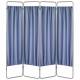 OmniMed 153094_NO Economy Folding Privacy Screen with 4 Norway Designer Cloth Screen Panels