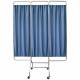 OmniMed 153153_NO Mobile Folding Privacy Screen with 3 Norway Designer Cloth Screen Panels