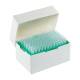 Globe Scientific 154120ERS Diamond™ PosiStop™ Low Retention Graduated Pipette Tip, Sterile, GreenRacks™ - 200 uL