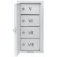 Segmented Narcotics Cabinet - Compartment Labeled V-VIII