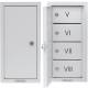 Segmented Narcotics Cabinet - Compartment Labeled V-VIII