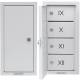 Segmented Narcotics Cabinet - Compartment Labeled IX-XII
