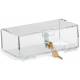 Small Clear Acrylic Refrigerator Lock Box with Key Lock