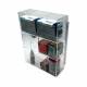 OmniMed 184001 Transparent Utility Cabinet with 2 Shelves - Back View (Supplies are NOT included)