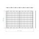 Belintra 1903100031 Perfo-Safe® XW 304 Stainless-Steel Wire Shelf for Extra Wide Closed Stericart, 24" L x 37" W, Pack of 6 - Technical Drawing