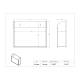 Poltex 1CHART-W Wall-Mounted Medical Chart Holder, 1 Pocket - Dimensions