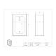 Poltex 1GBST Standard Glove Box Holder, 1 Box Capacity - Dimensions