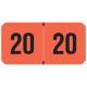 2020 FRYM Year Labels - PMA Fluorescent Red - Size 3/4" H x 1 1/2" W