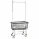 R&B Wire 201H56/D7 Dura-Seven™ Mega Capacity Wire Laundry Cart - with Double Pole Rack