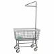 R&B Wire 201H91/ANTI Antimicrobial Mega Capacity Wire Laundry Cart - with Single Pole Rack