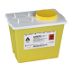 Bemis Health Care 202040 2-Gallon Chemotherapy Sharps Container with Gasketed Screw Cap Lid - Yellow