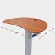 Smooth comfort-rounded work surface edge provides abundant space.